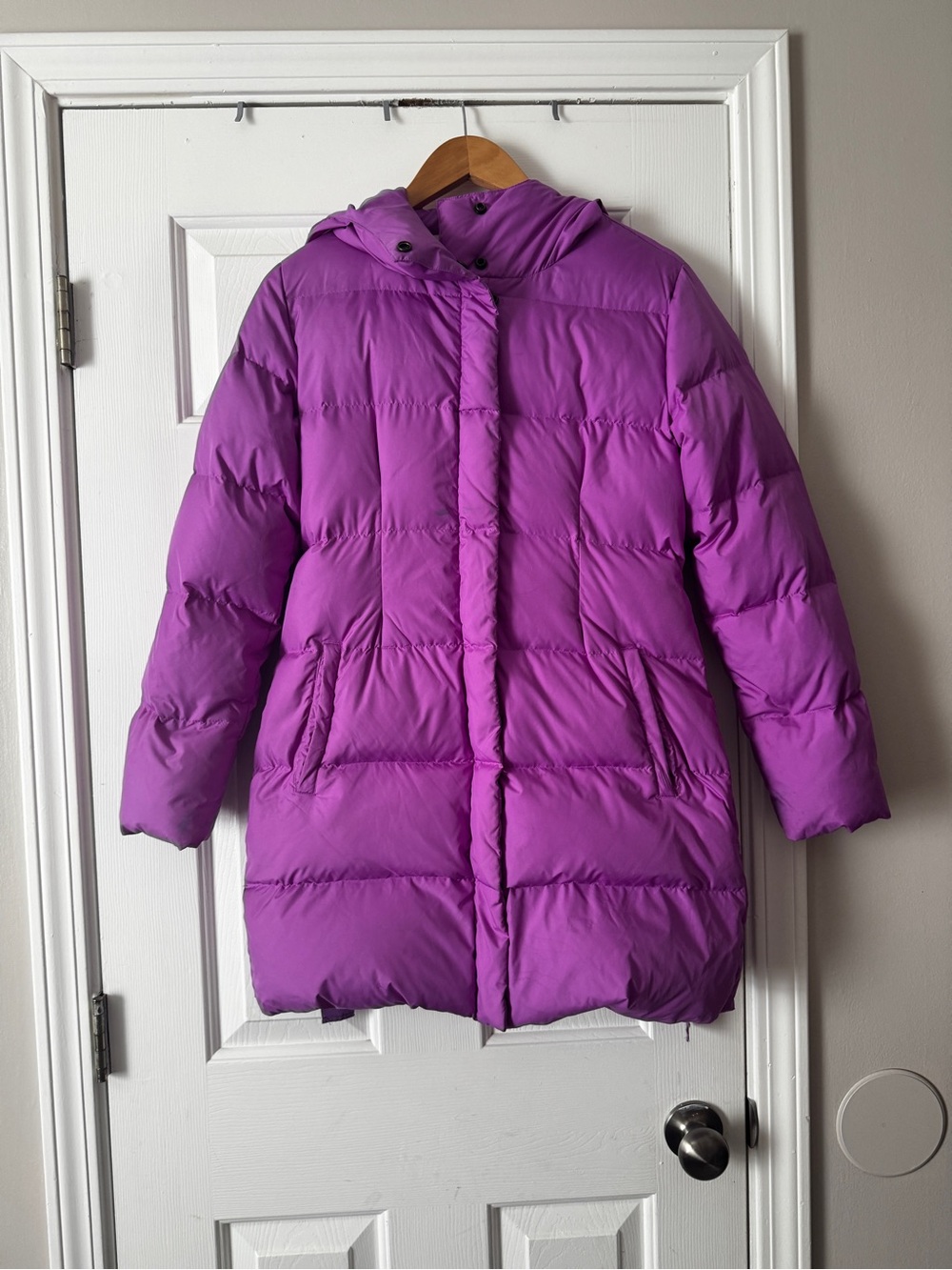 J Crew Crewcuts Girls Down Puffer Coat Purple Size 14